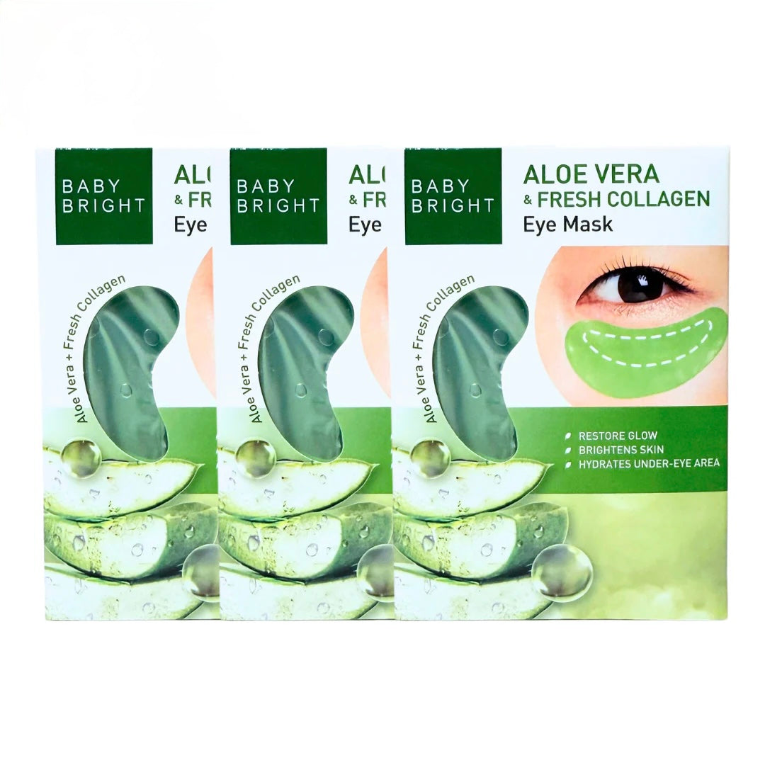 Baby Bright Eye Mask Aloe Vera & Fresh Collagen / 3 PAIRS – PP SHOP