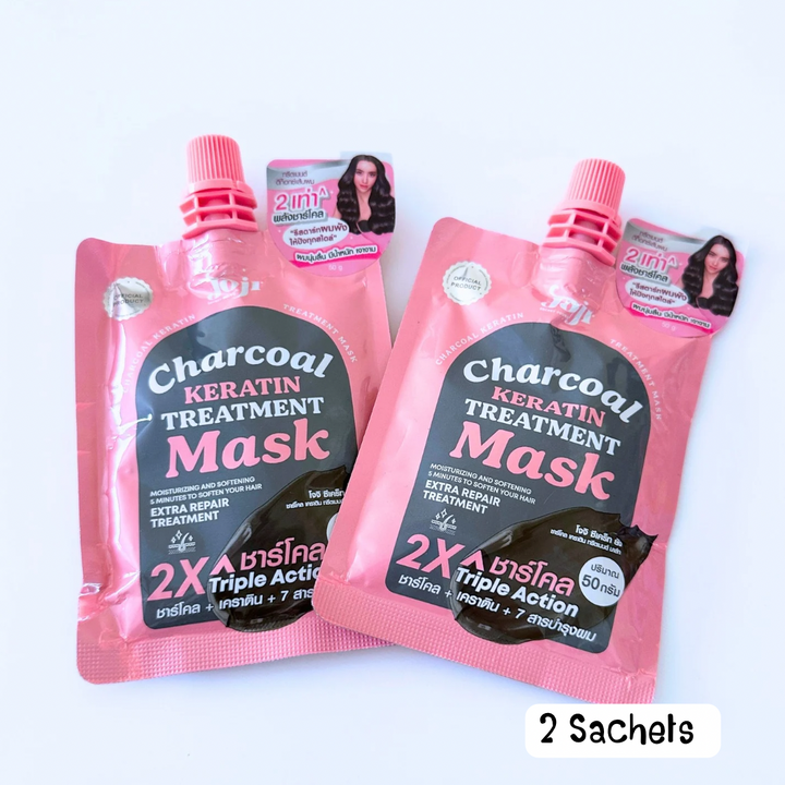 2x JOJI Secret Young Charcoal Keratin Treatment Damaged Hair Mask Restore