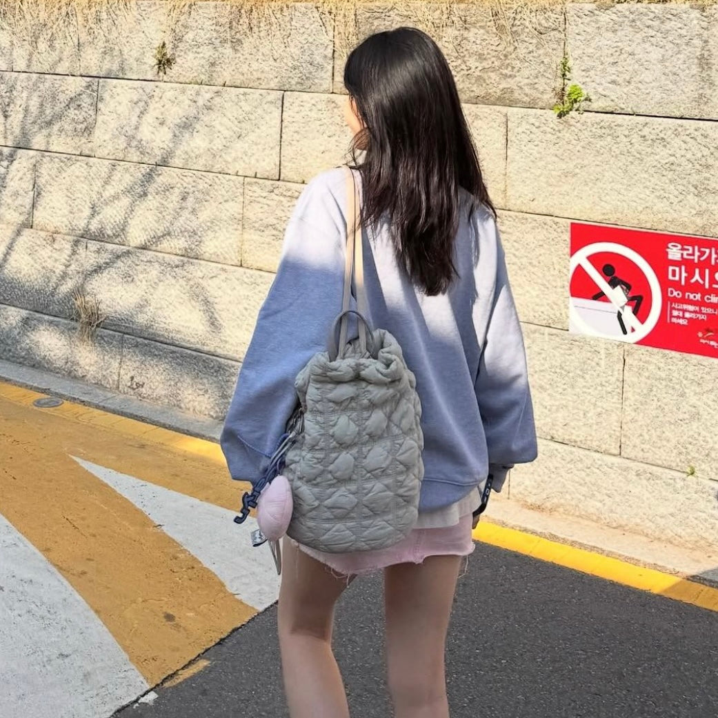 Carlyn Clover Backpack in Spring Gray