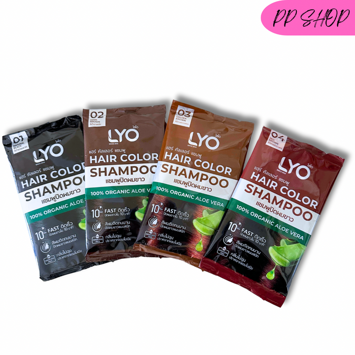 LYO Hair Color Shampoo ไลโอ แฮร์ คัลเลอร์ แชมพูปิดผมขาว แบบซอง [30 มล.]