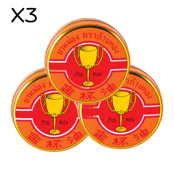 THAI Golden Cup Balm / 3 PCS