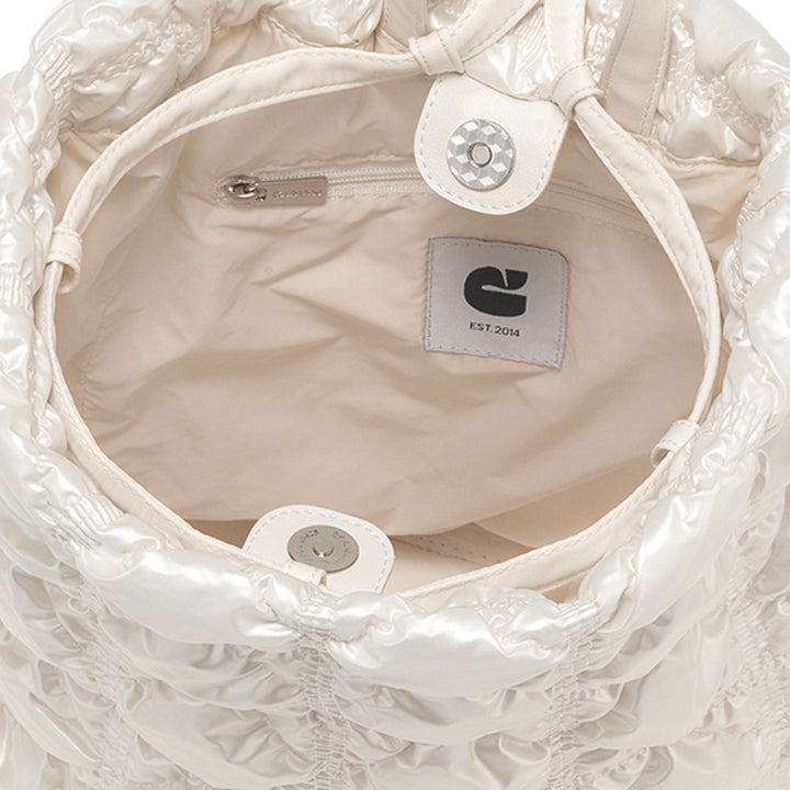 Carlyn Clover Backpack in Pearl White