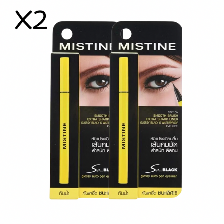 Mistine So Black Glossy Auto Pen Eyeliner / 2 PCS