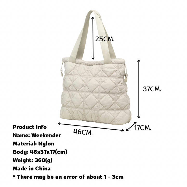 Carlyn Weekender in Spring Gray