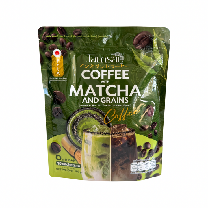 Jamsai Coffee with Matcha and Grains