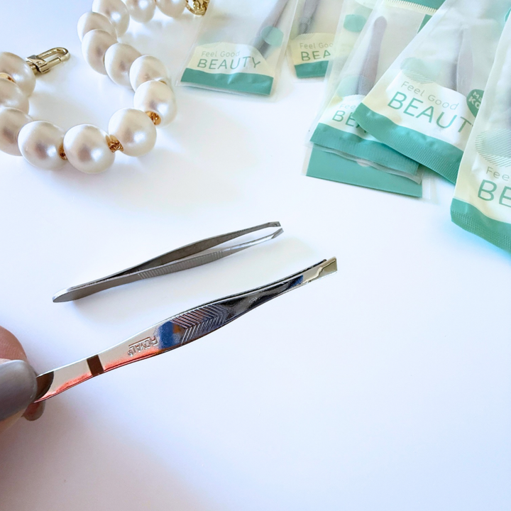 Stainless Steel Tweezer Set – Slanted & Flat Tip