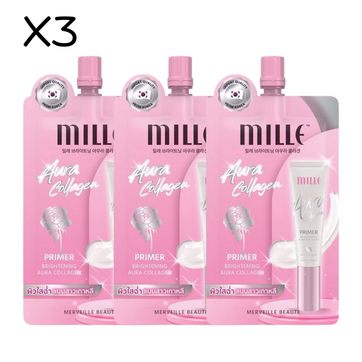 Mille Brightening Aura Collagen Primer / 3 Sachets