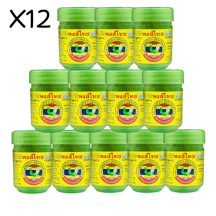 HONGTHAI Traditional Thai Herbal Inhaler / 12 PCS