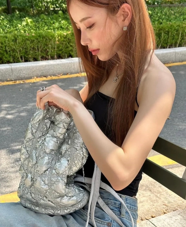 Carlyn Clover Backpack in Silver