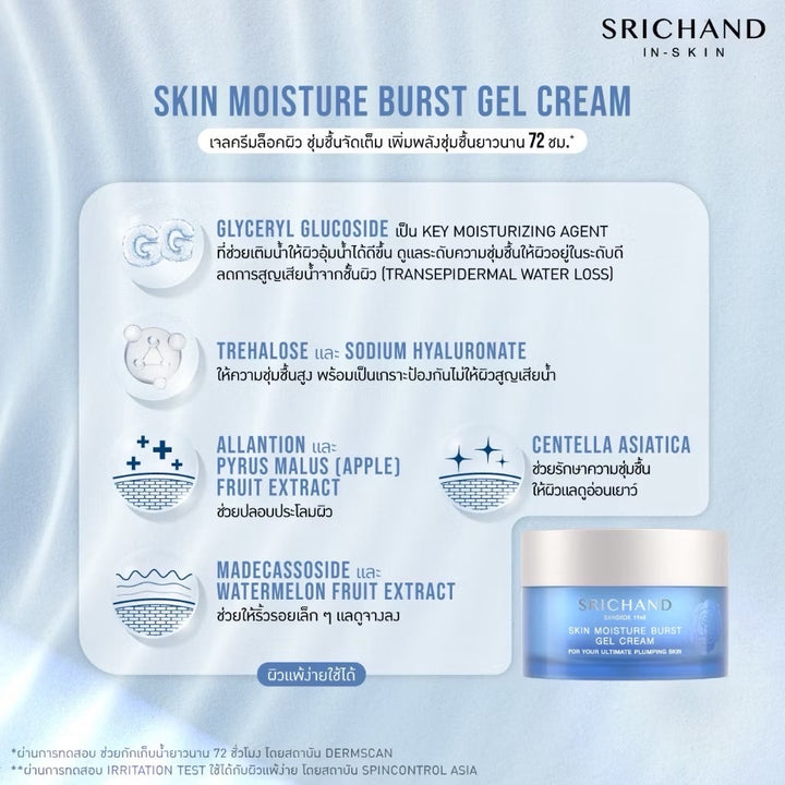 Srichand skin moisture burst gel cream / 3 Sachets