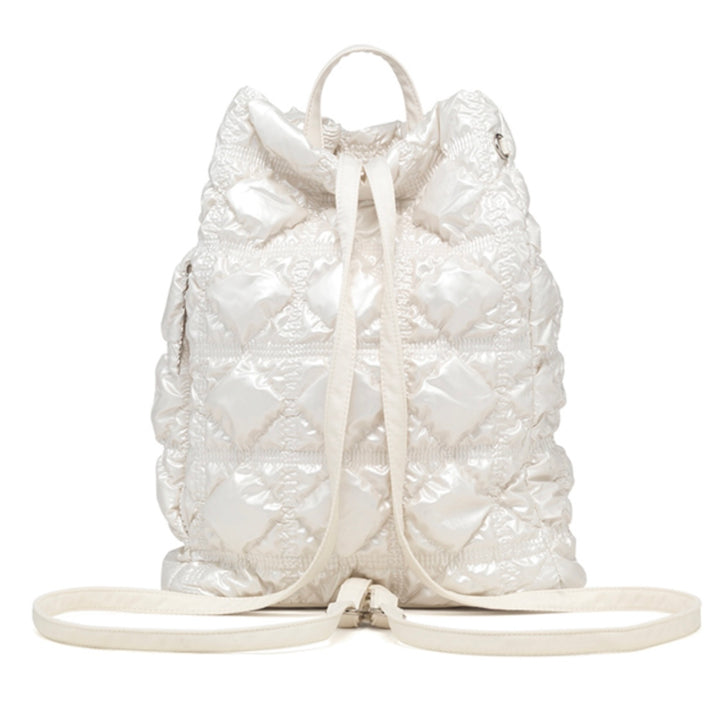 Carlyn Clover Backpack in Pearl White