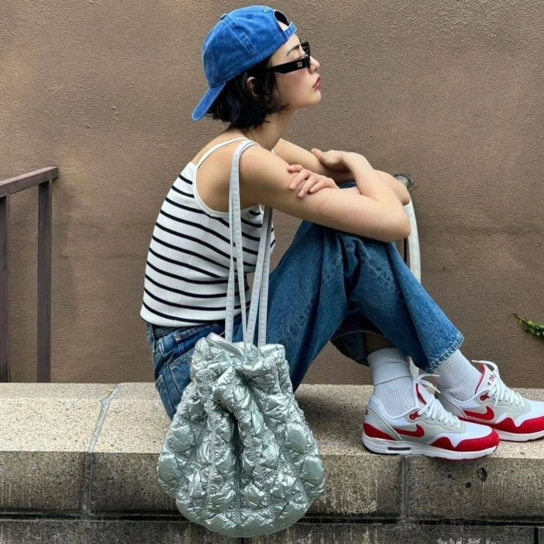 Carlyn Clover Backpack in Silver