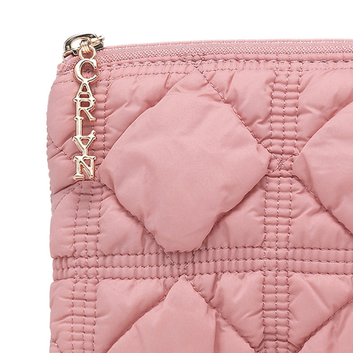 Carlyn Soft Pouch in Cream Pink