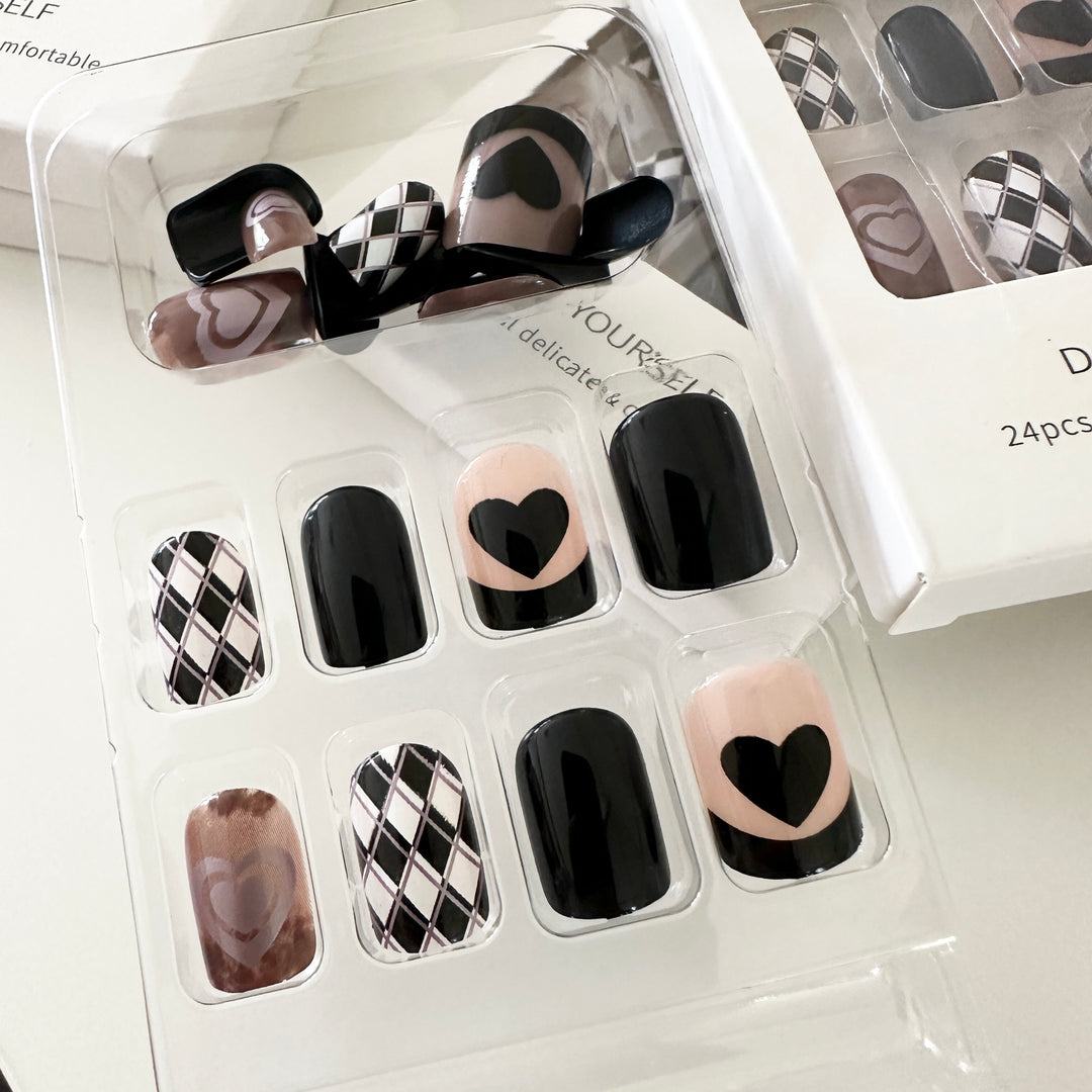 Transform Your Nails with 24pcs + 1 pc Jelly Gule L233