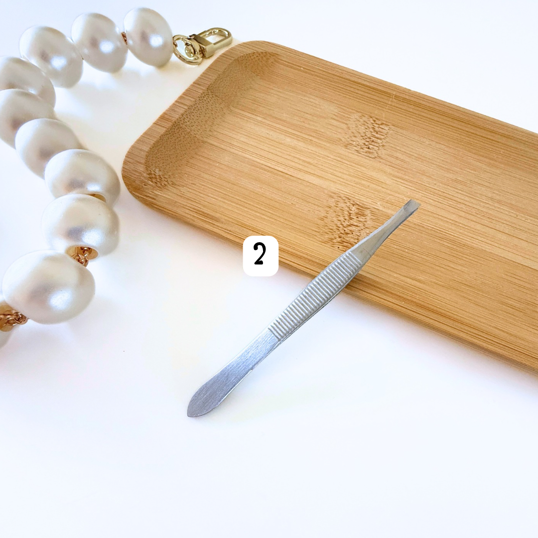 Stainless Steel Tweezer Set – Slanted & Flat Tip