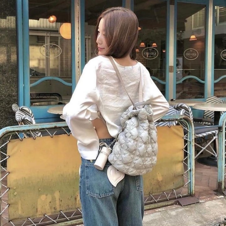 Carlyn Clover Backpack in Spring Gray