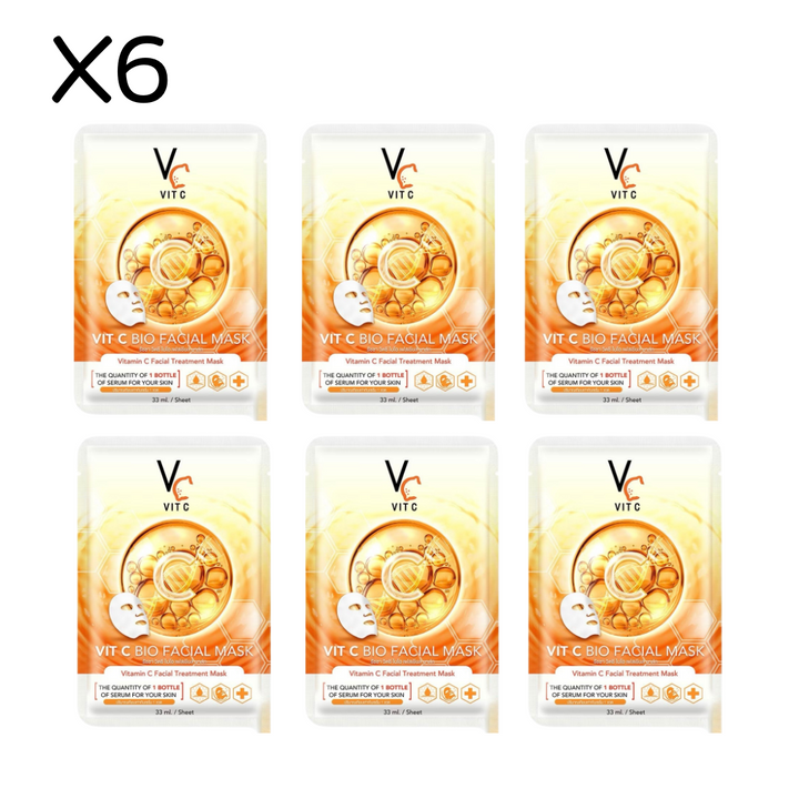 VIT C BIO FACAIL MASK / 6 PCS