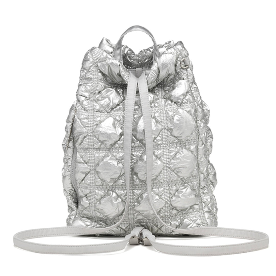 Carlyn Clover Backpack in Silver