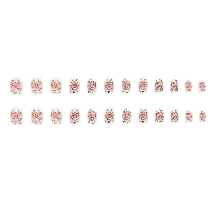 Transform Your Nails with 24pcs + 1 pc Jelly Gule L235