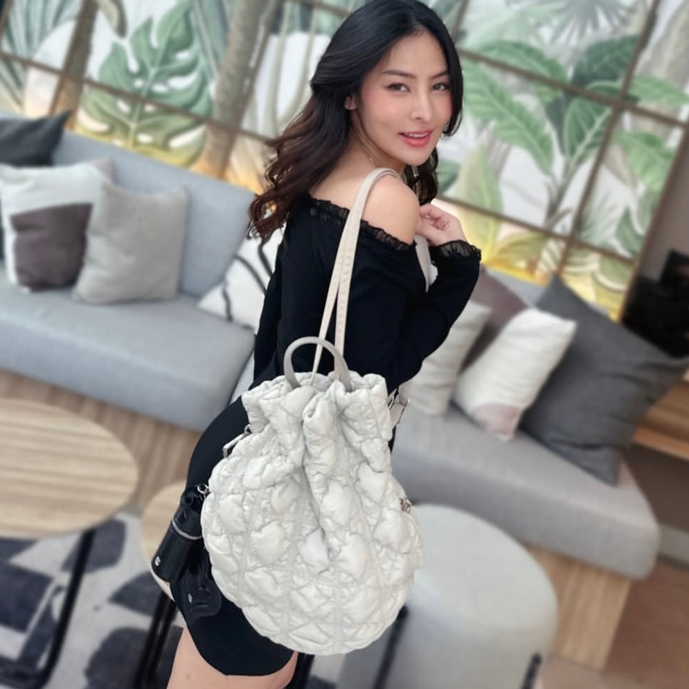 Carlyn Clover Backpack in Spring Gray