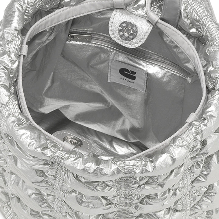 Carlyn Clover Backpack in Silver