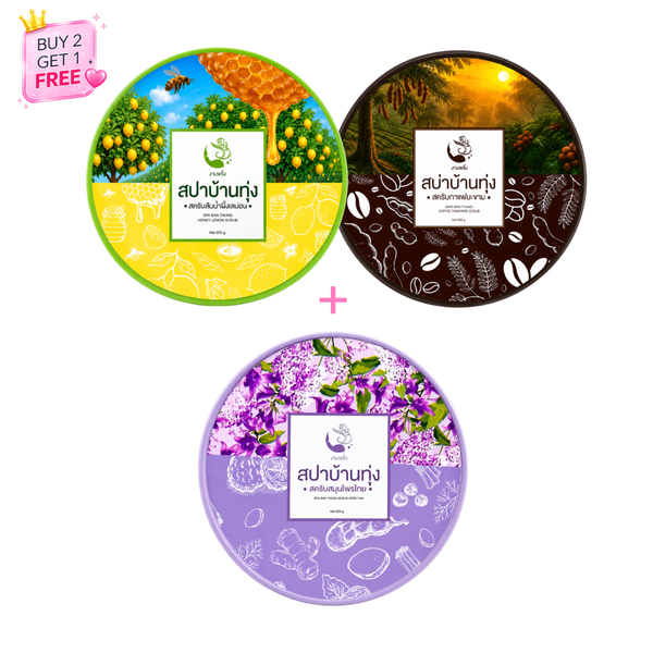 Combo Set: Spa Ban Thung Herbal Body Scrub