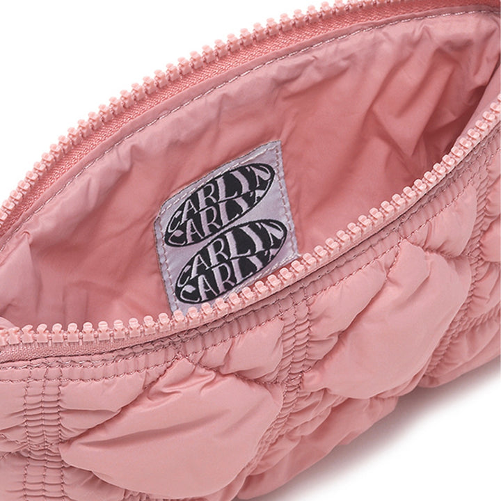 Carlyn Soft Pouch in Cream Pink