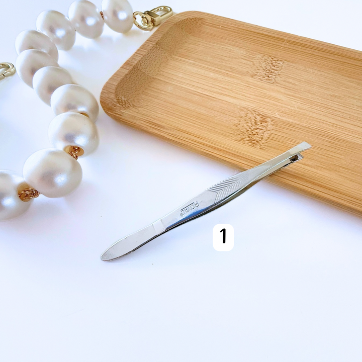 Stainless Steel Tweezer Set – Slanted & Flat Tip