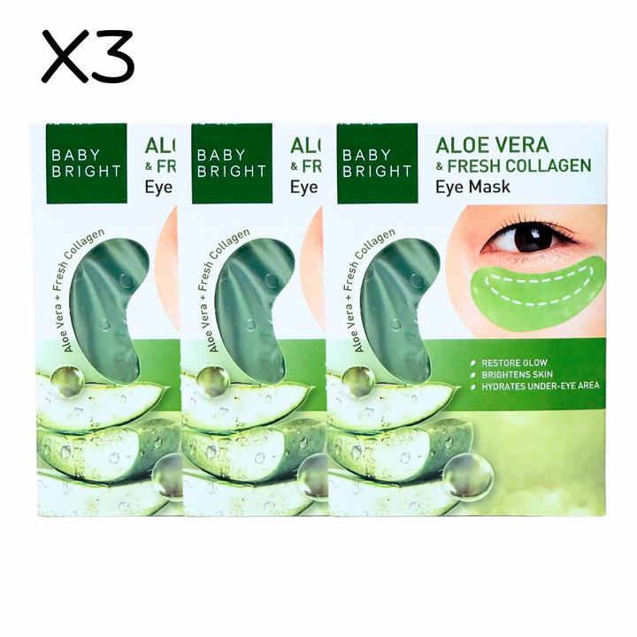 Baby Bright Eye Mask Aloe Vera & Fresh Collagen / 3 PACKS