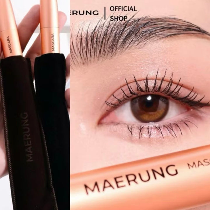 MaeRung Mascara แถมฟรี ซองกำมะหยี่/ กันน้ำ กันเหงื่อ ล้างออกง่าย