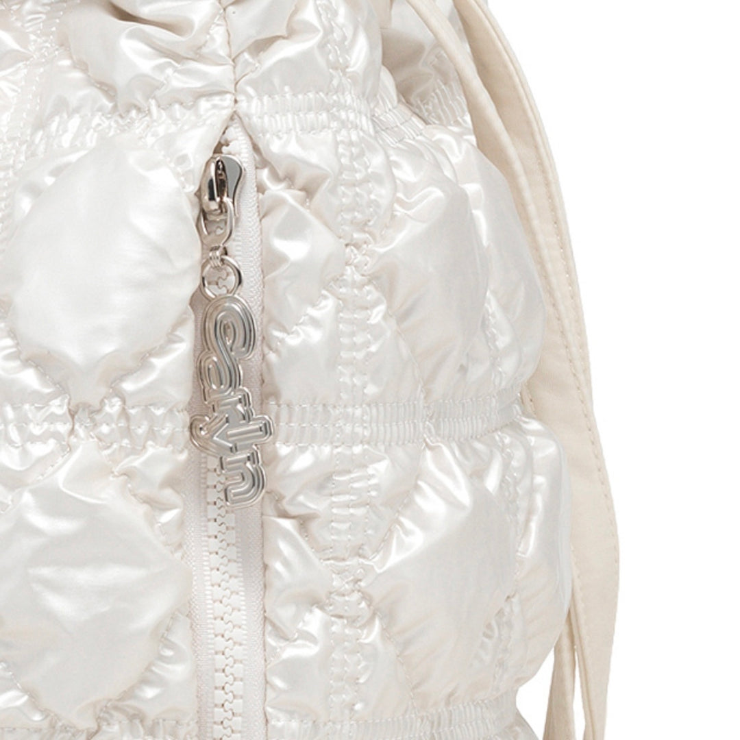 Carlyn Clover Backpack in Pearl White