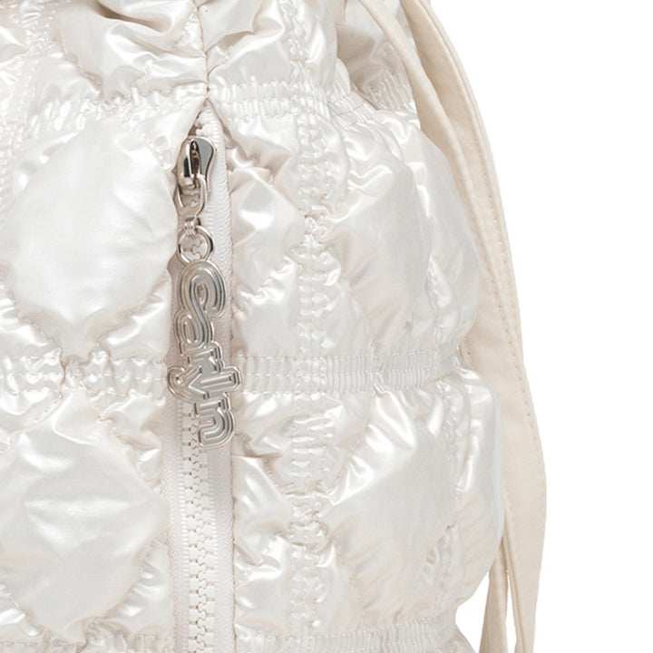 Carlyn Clover Backpack in Pearl White