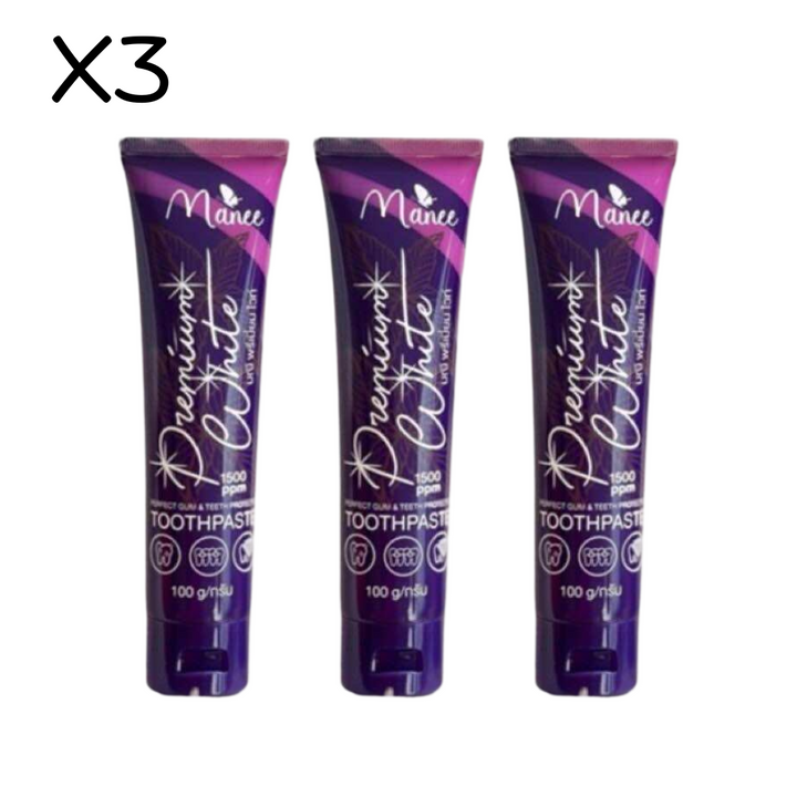 Manee Premium White Toothpaste / 3 Tubes