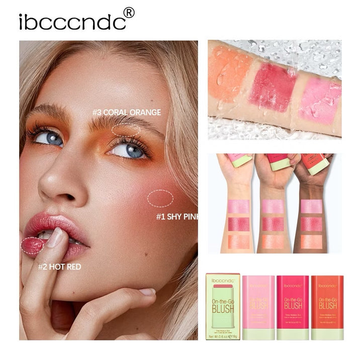 Ibcccndc บลัชออน เนื้อครีม เกลี่ยง่าย เม็ดสีชัด