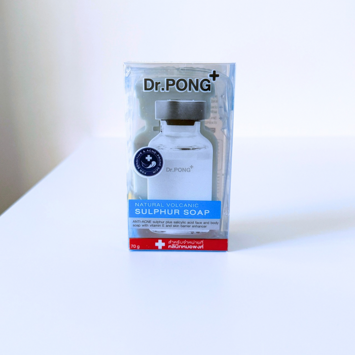 Dr. PONG Natural Volcanic Sulphur 3% Soap with BHA 2% [สบู่ลดสิวสูตรอ่อนโยน]