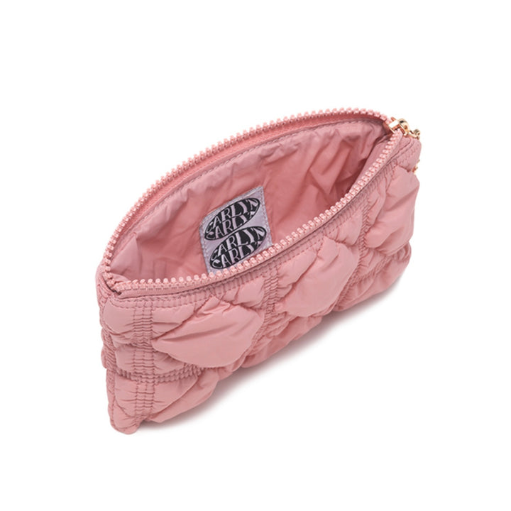 Carlyn Soft Pouch in Cream Pink