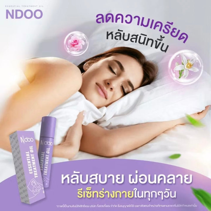 Ndoo ลูกกลิ้งเจลเย็น ลดปวดไมเกรน/ ม่วงคลายเครียด เขียวคลายปวด