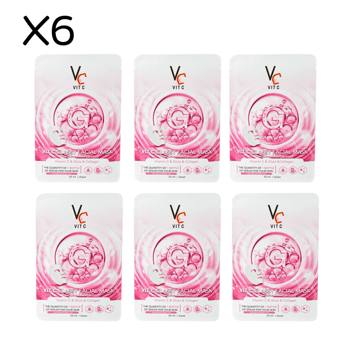 VIT C GLASSY MASK / 6 PCS