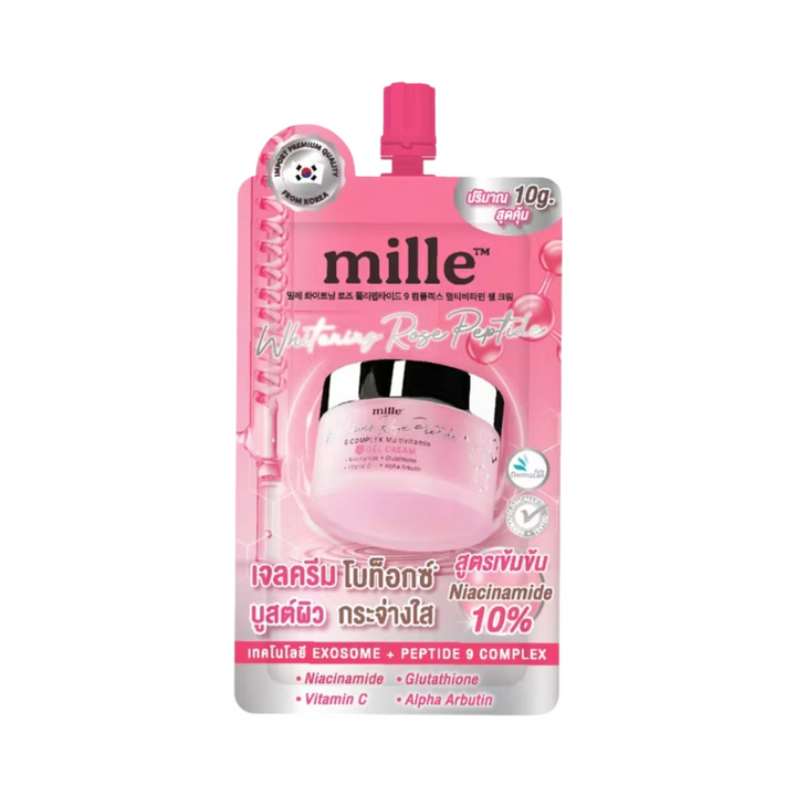 Mille Whitening Rose Peptide Gel Cream / 1 Sachet