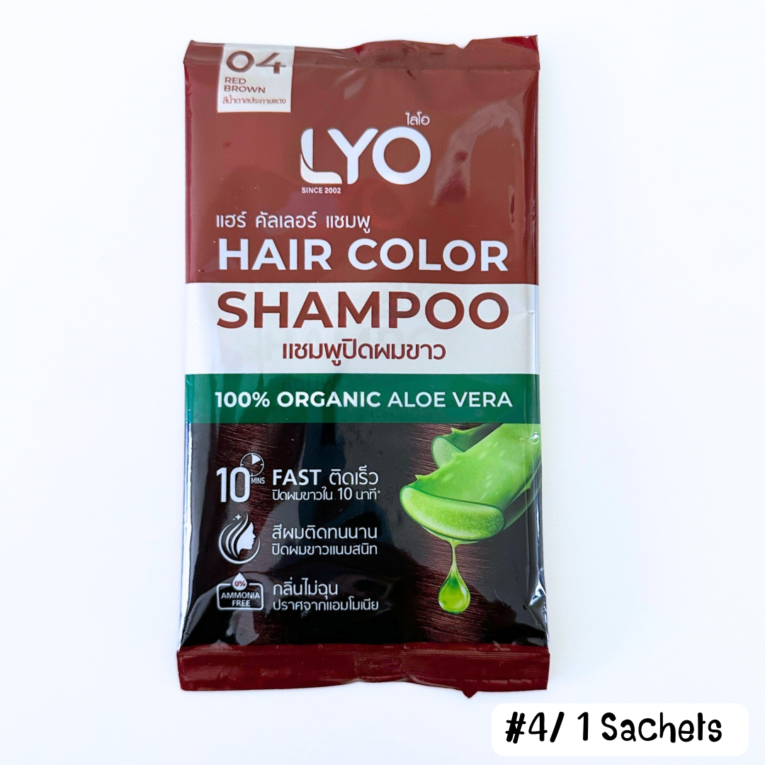 LYO Hair Color Shampoo ไลโอ แฮร์ คัลเลอร์ แชมพูปิดผมขาว แบบซอง [30 มล.]