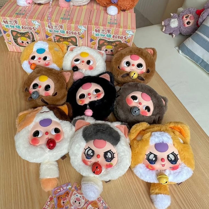 Baby Three Lucky Cat Zipper Bag Blindbox