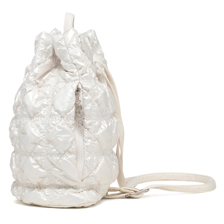 Carlyn Clover Backpack in Pearl White