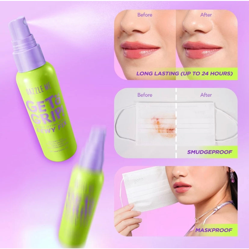Dazzle Me Get A Grip Makeup Setting Spray 60ml (Dewy Fix/Matte Fix)