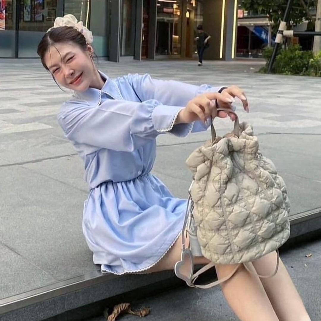Carlyn Clover Backpack in Spring Gray