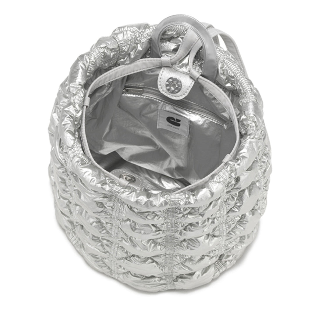 Carlyn Clover Backpack in Silver