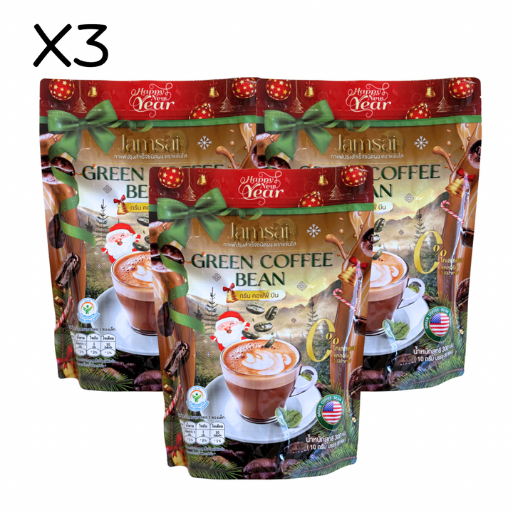 Jamsai Green Bean Coffee 3in1 Weight Control - 3 Packs