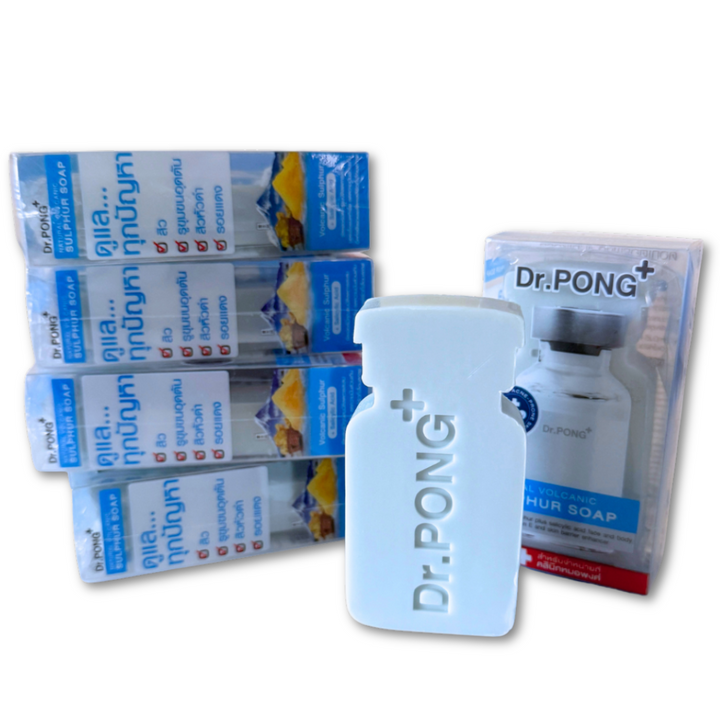 Dr. PONG Natural Volcanic Sulphur 3% Soap with BHA 2% [สบู่ลดสิวสูตรอ่อนโยน]