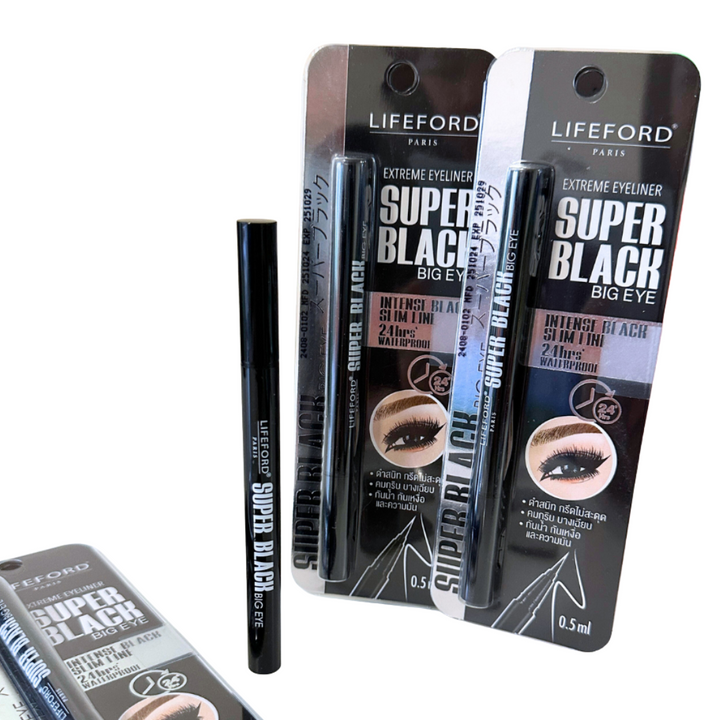 Lifeford Paris Extreme Eyeliner Super Black 0.5ml/ ดำสนิท กันเหงื่อ กันน้ำ