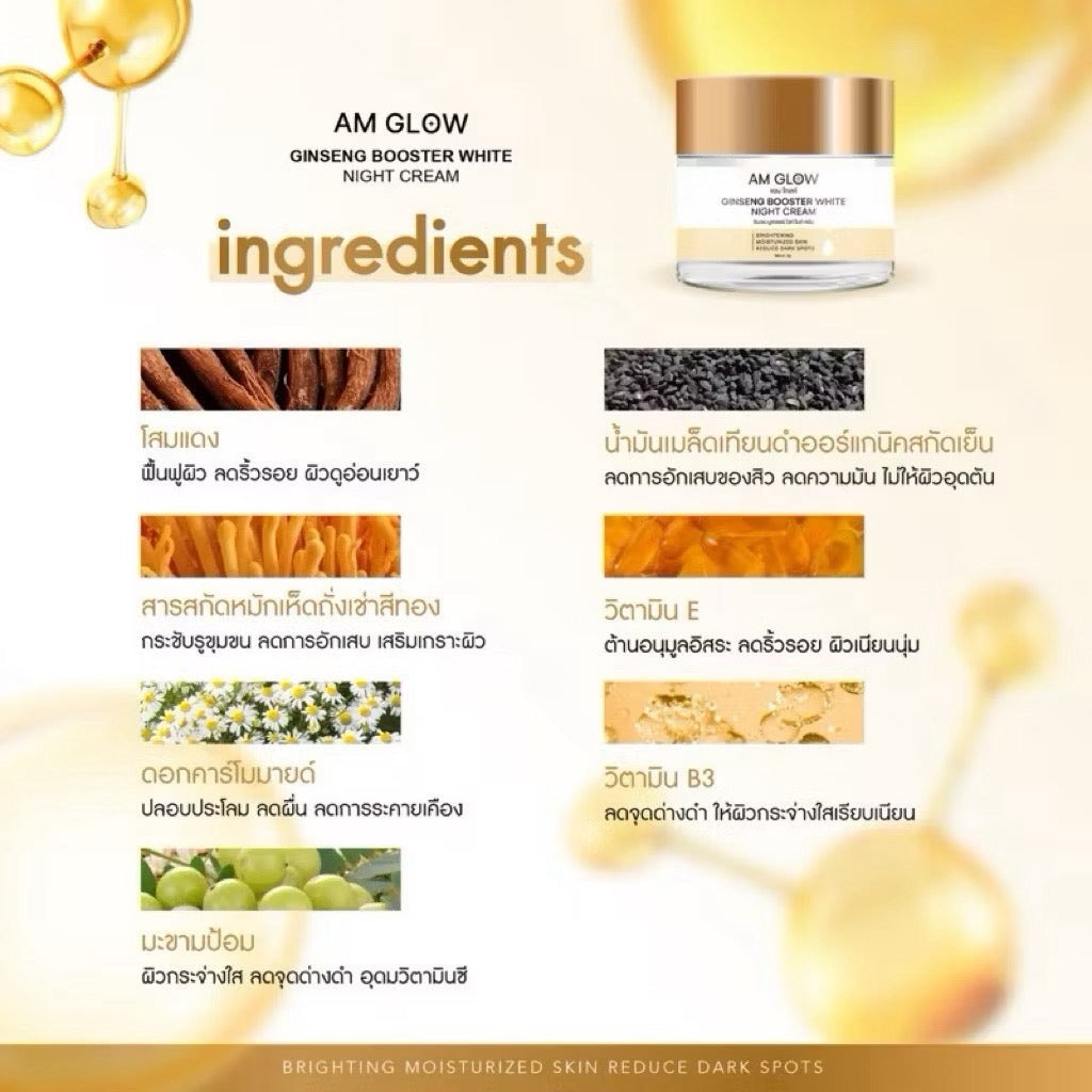 AM GLOW Ginseng Booster White Night Cream