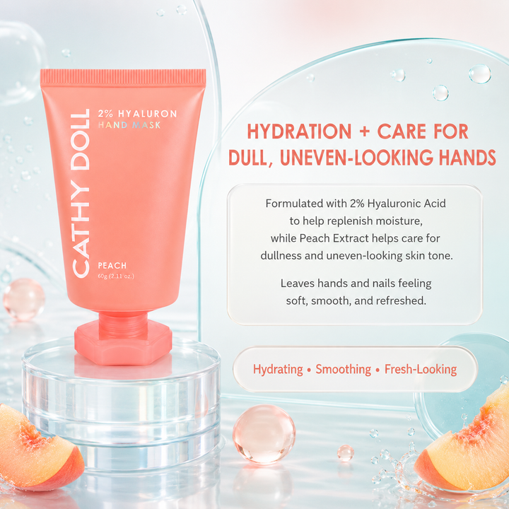 Cathy Doll 2% Hyaluron Hand Mask Peach